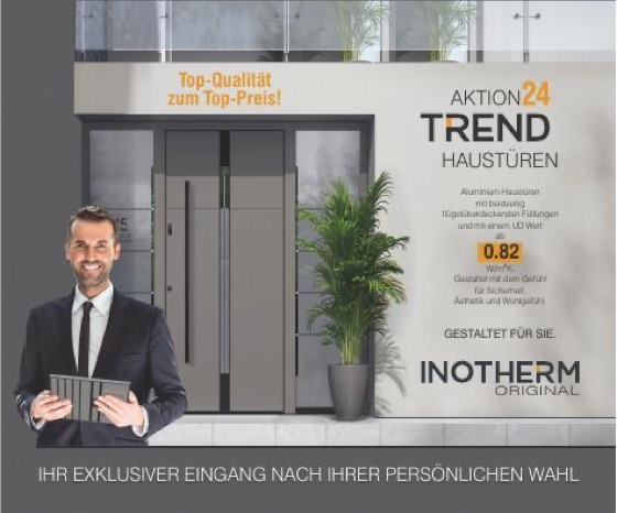Titelseite: Aktion24 – Trendhaustüren von INOTHERM