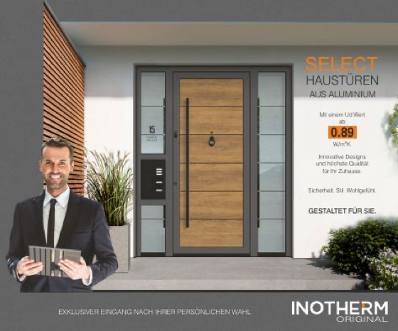 Titelseite: INOTHERM Select – Haustüren aus Aluminium